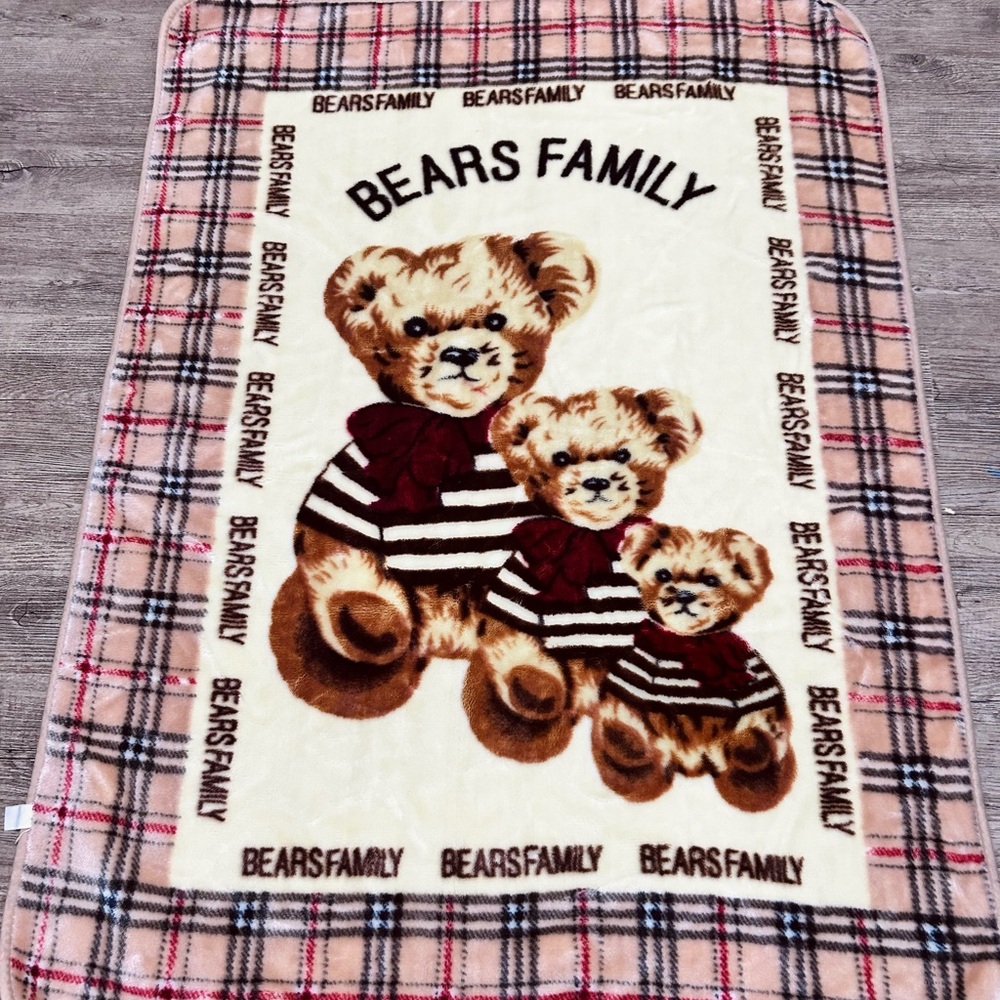 Bears Family fleece blanket 52x38